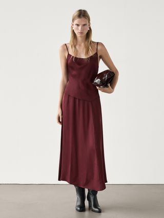 Strappy Midi Slip Dress