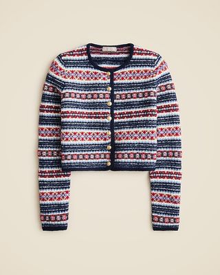 Fair Isle Lady Jacket in Boiled Wool Blend