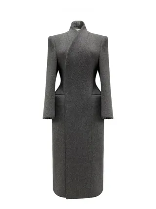 MARCELA LONDON, Paro Wool Hourglass Coat Heather