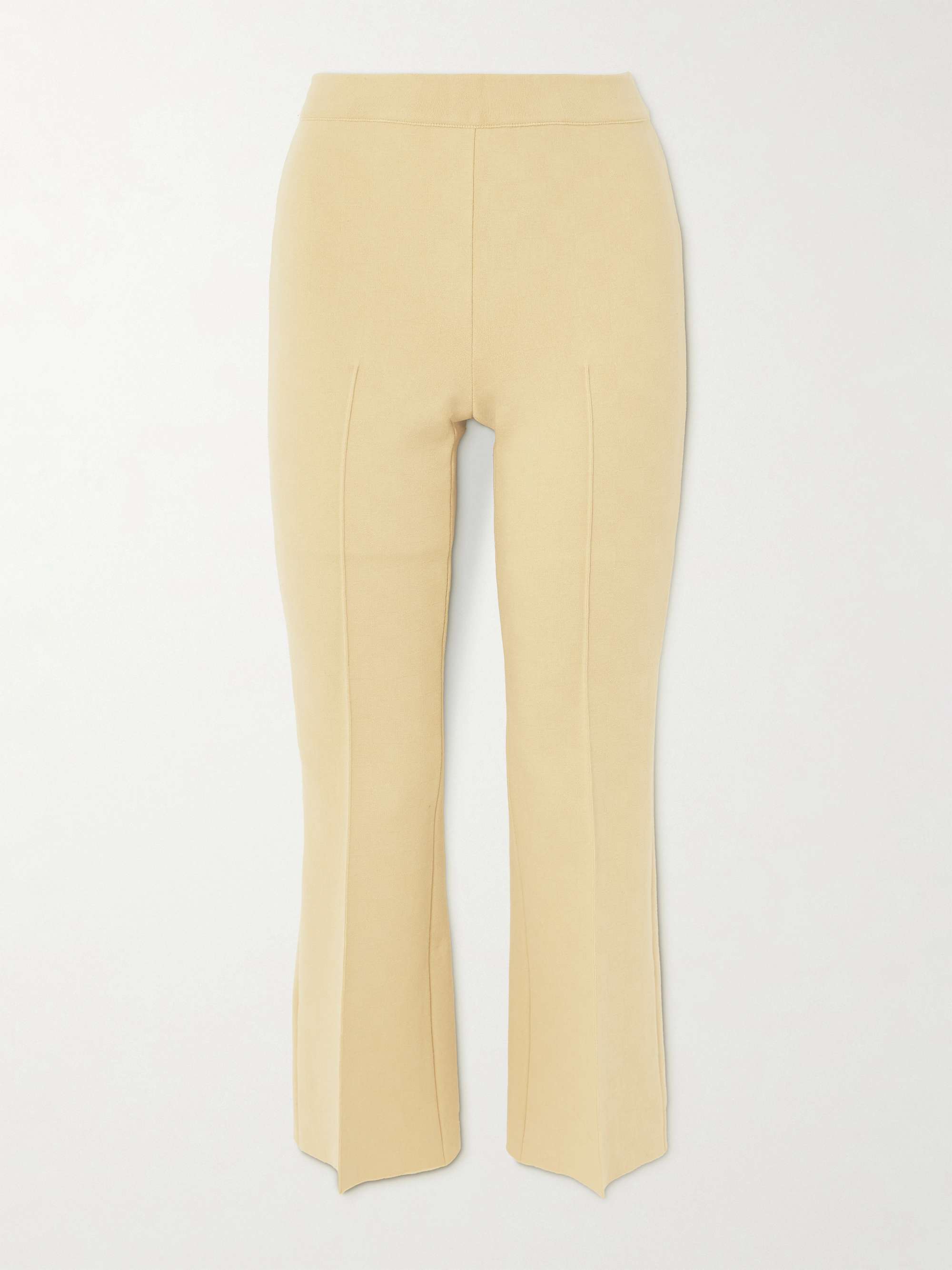 Cropped Cotton-Blend Slim-Leg Pants