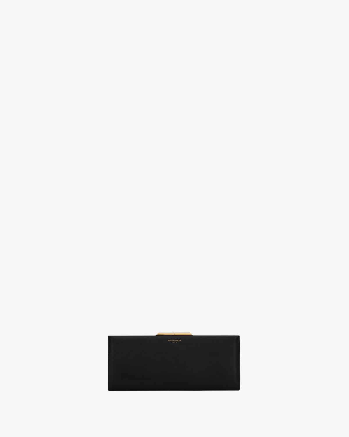 Women's Midnight Small Clutch in Smooth Leather in Black
