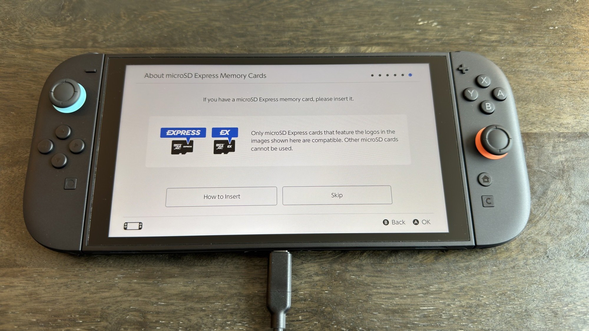 Switch 2 MicroSD card warning