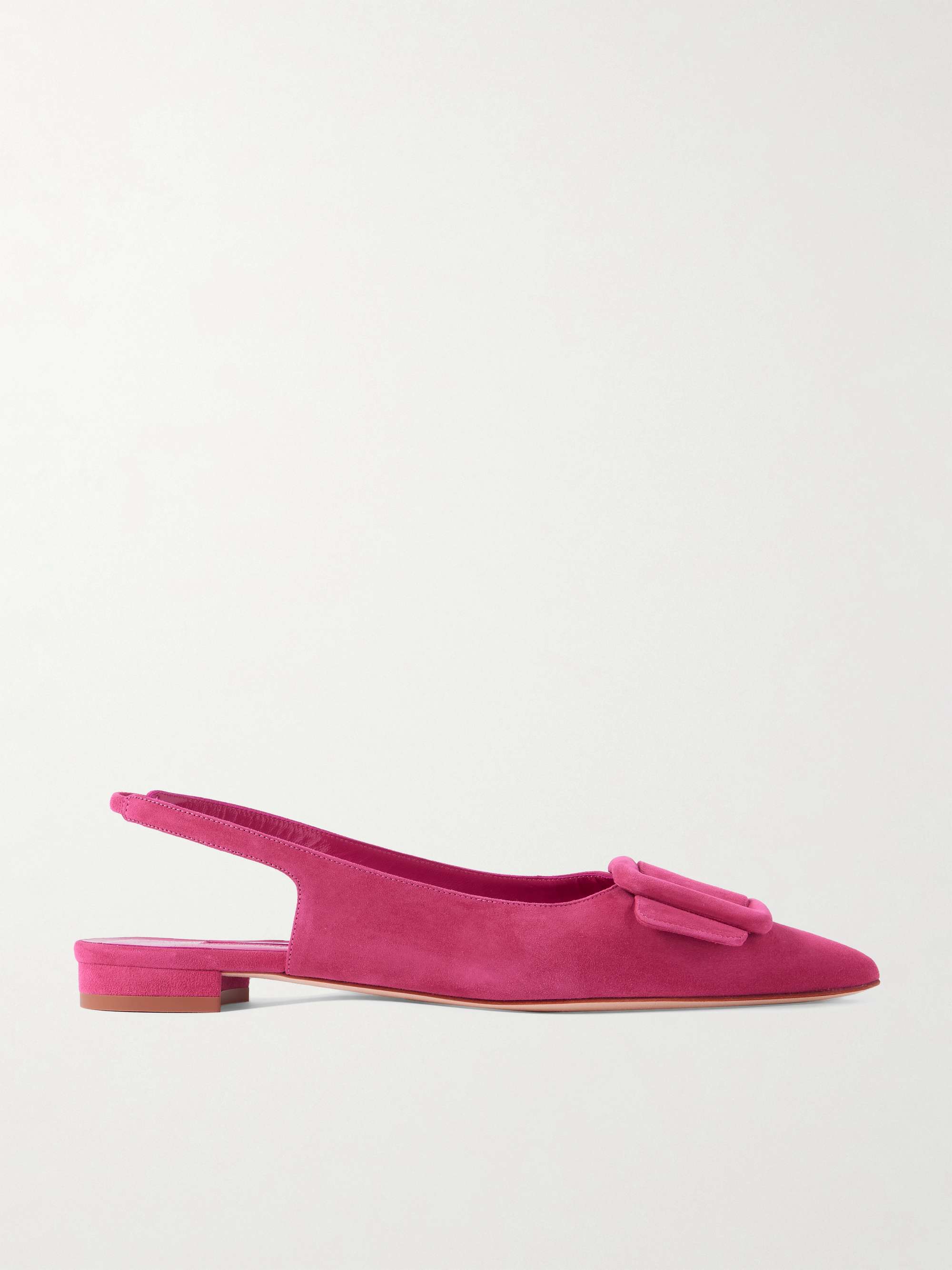 Maylura Buckled Suede Slingback Flats