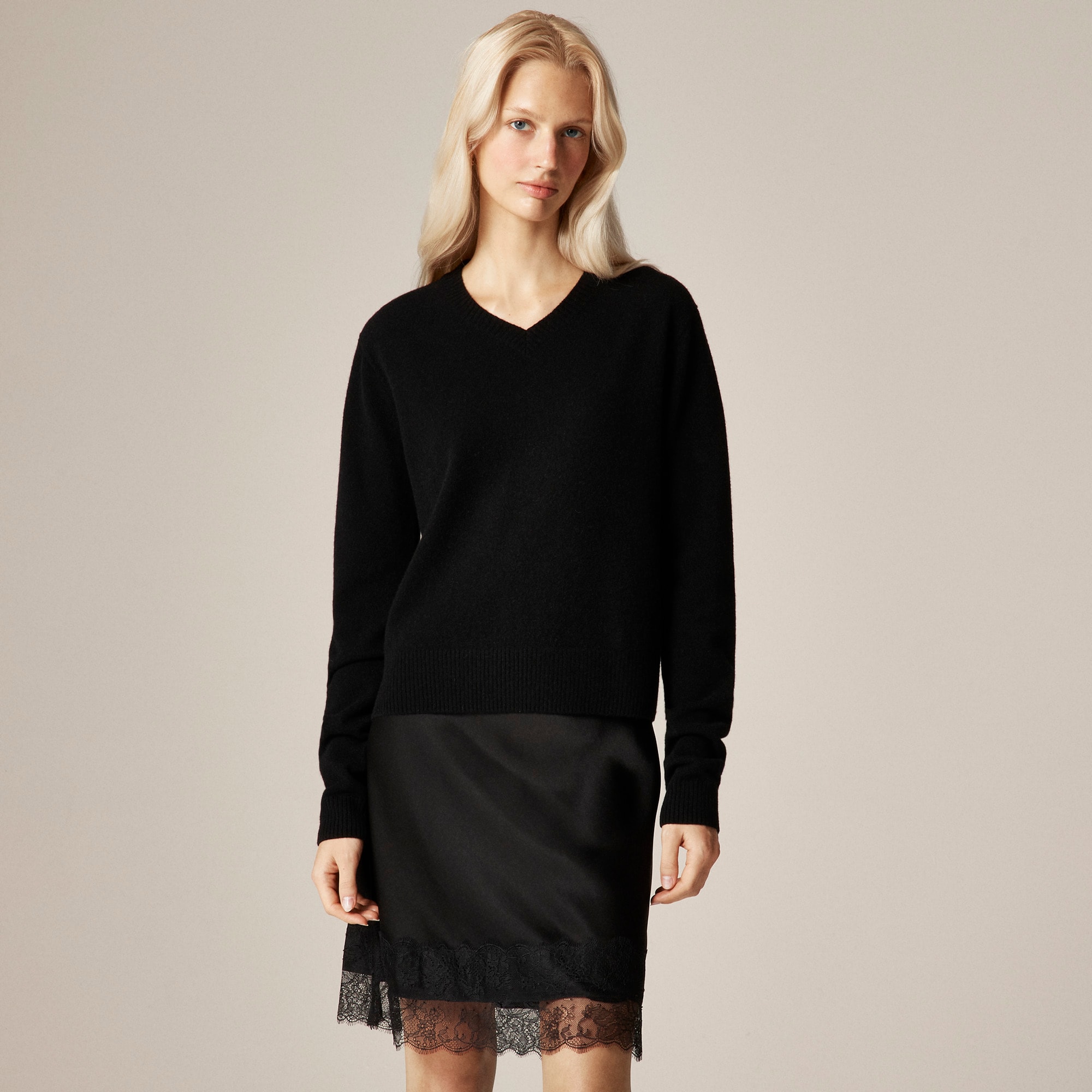 Cashmere High V-Neck Sweater