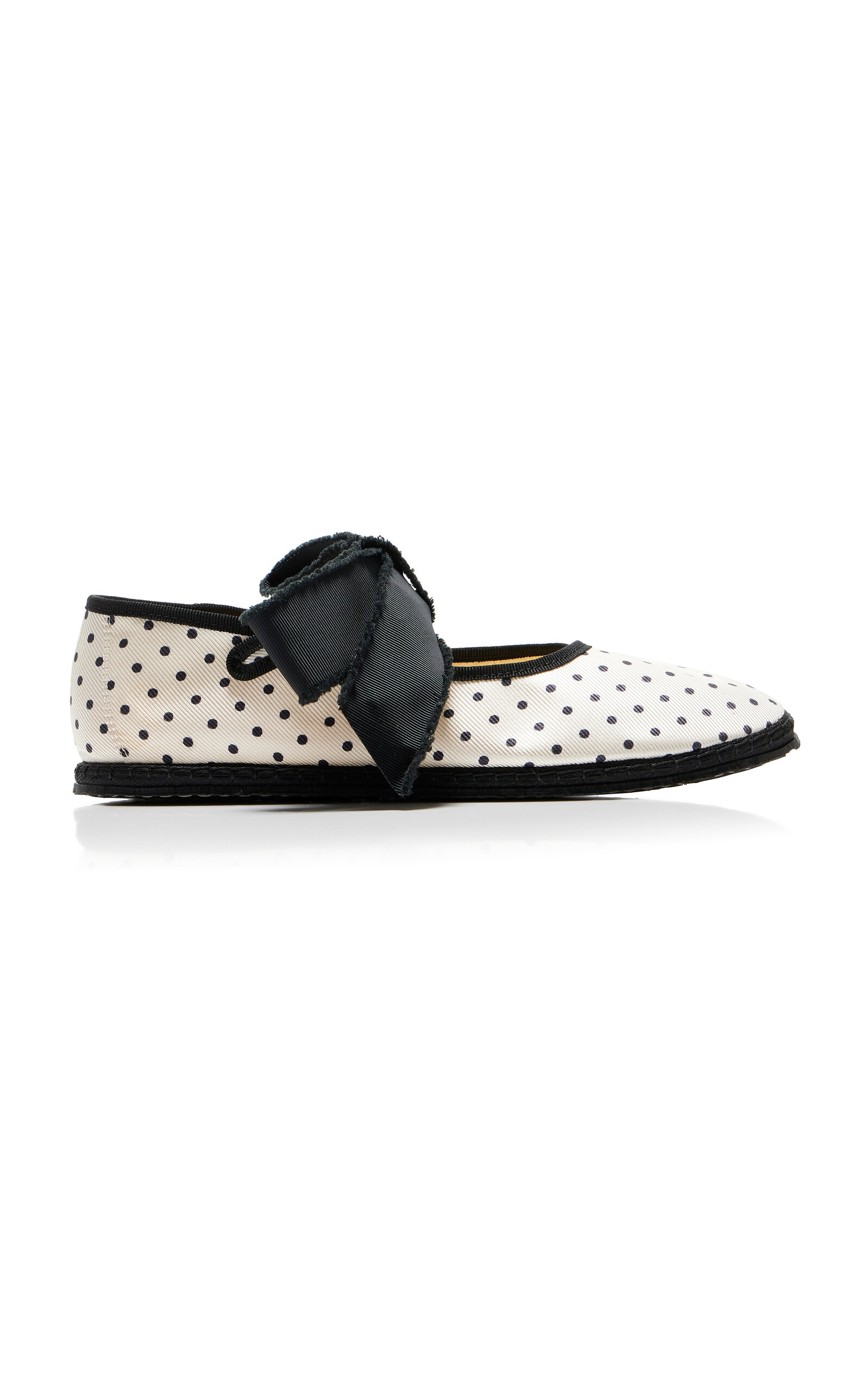 Exclusive Riviera Convertible Bow Polka-Dot Silk Mary Jane Flats