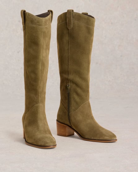Suede knee high boots, White Stuff, £130