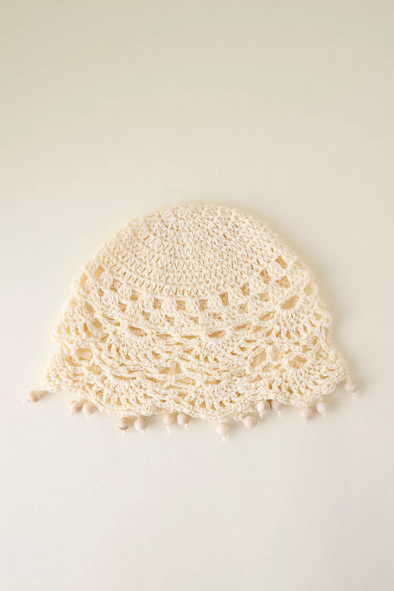 Crochet Beaded Skull Cap