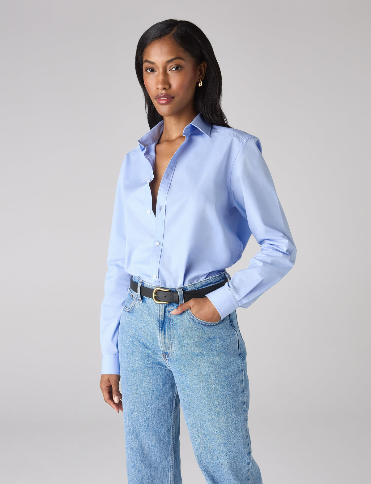 The Classic: Fine Poplin, Sky Blue